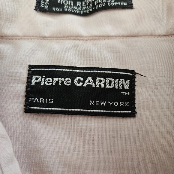 Vintage - Pierre Cardin Button Down Pink Short Sleeve Shirt - NWOT - Size 16 - Picture 5 of 9